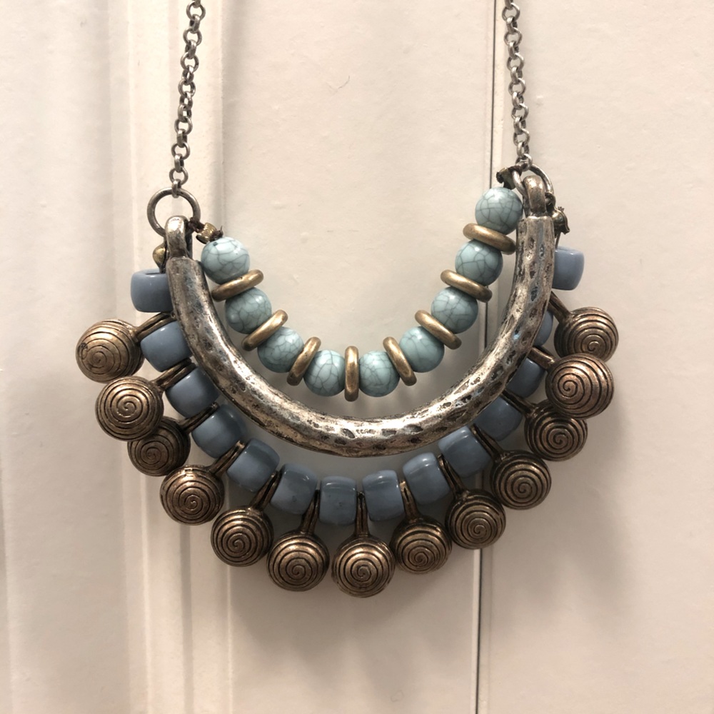 Mixed Metal and Turquoise Necklace